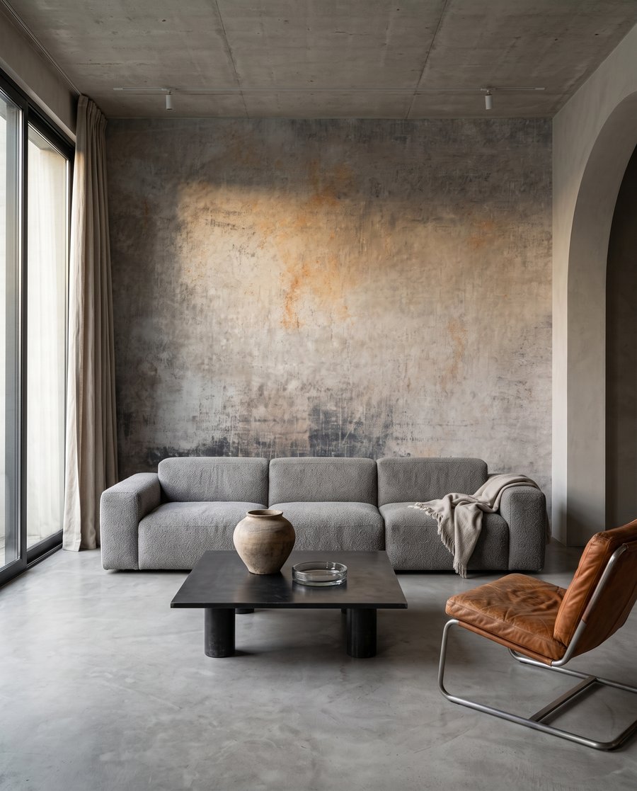 Nuages de couleur patinés dans un intérieur