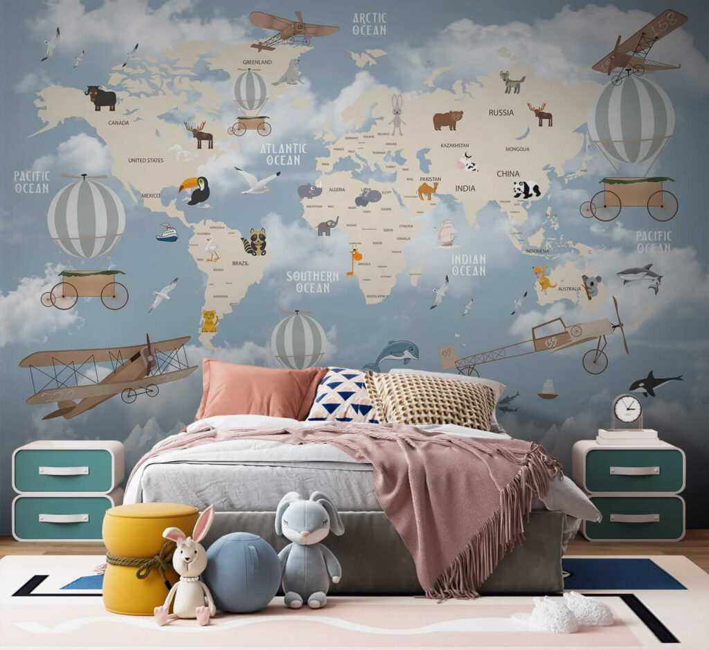 Tour du monde rêvé dans un intérieur