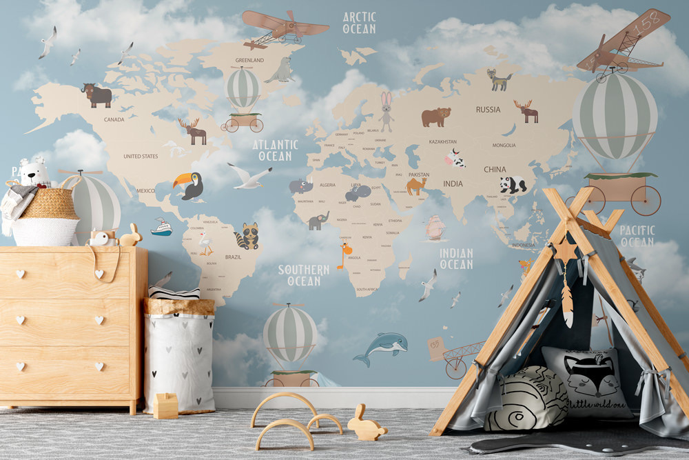 Tour du monde rêvé dans un intérieur