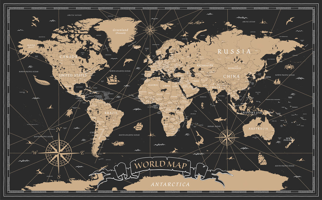 Routes du monde — motif complet