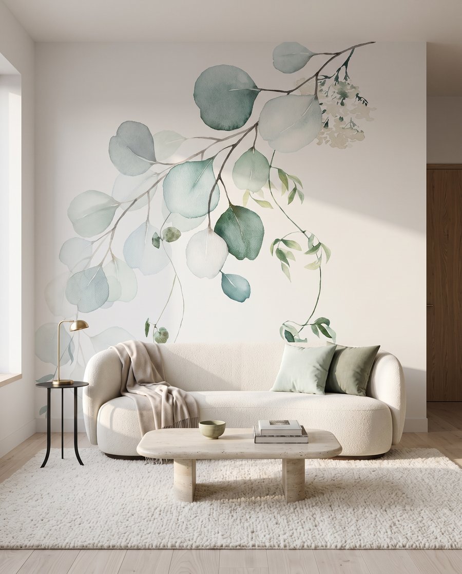 Rameau vert d’eau dans un intérieur
