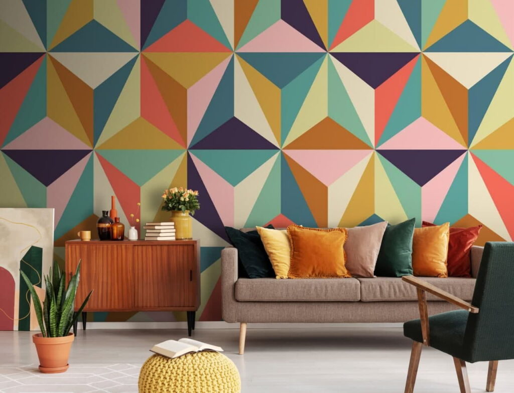 Fête des triangles dans un intérieur