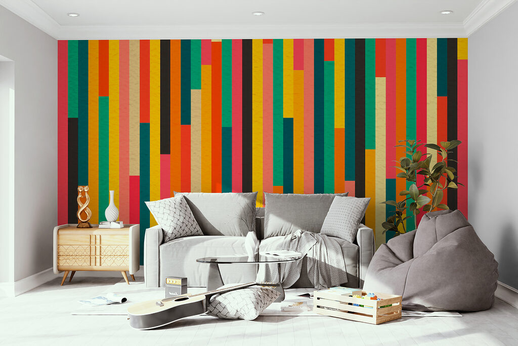 Lignes verticales colorées — intérieur 3