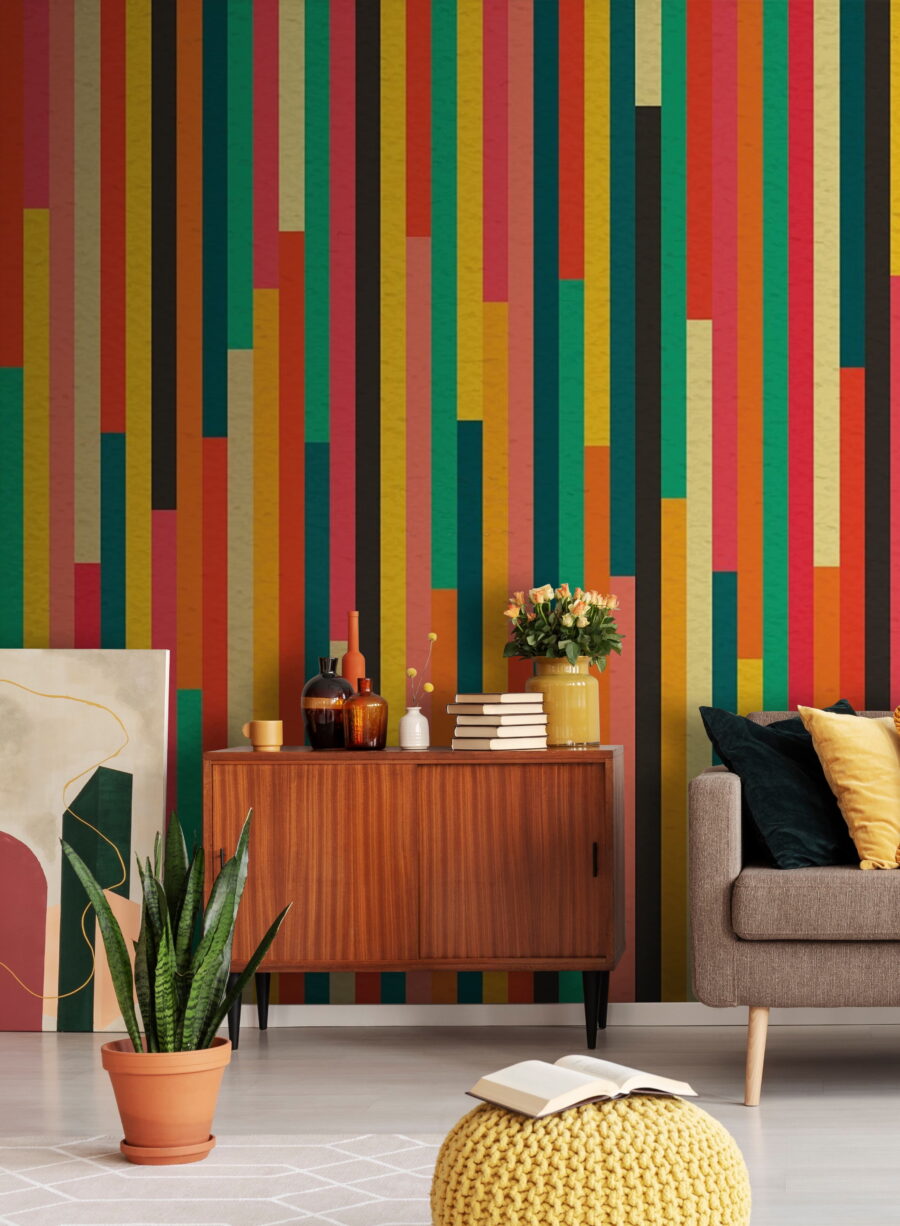 Lignes verticales colorées — intérieur 1
