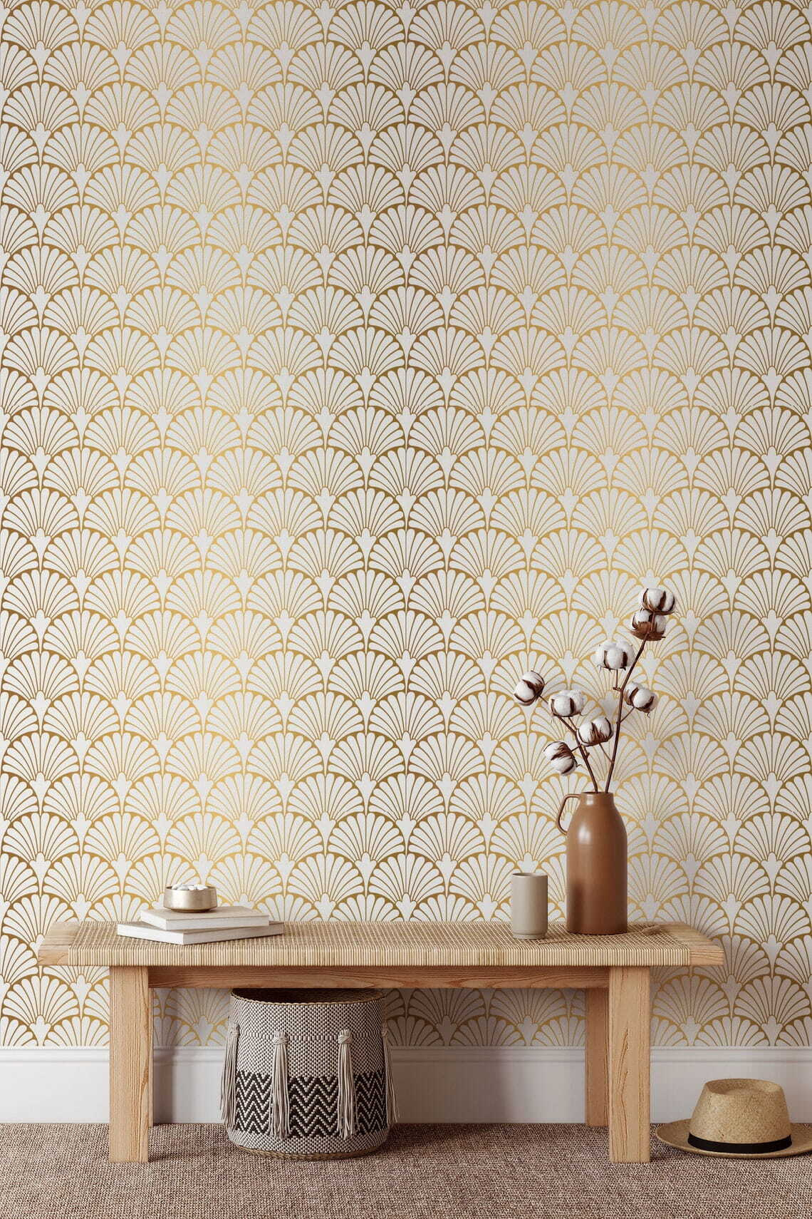 Tissu d’écailles dorées — intérieur 3