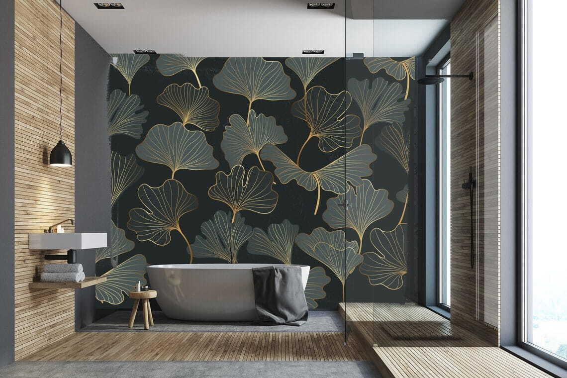 Feuilles sur fond noir — intérieur 1