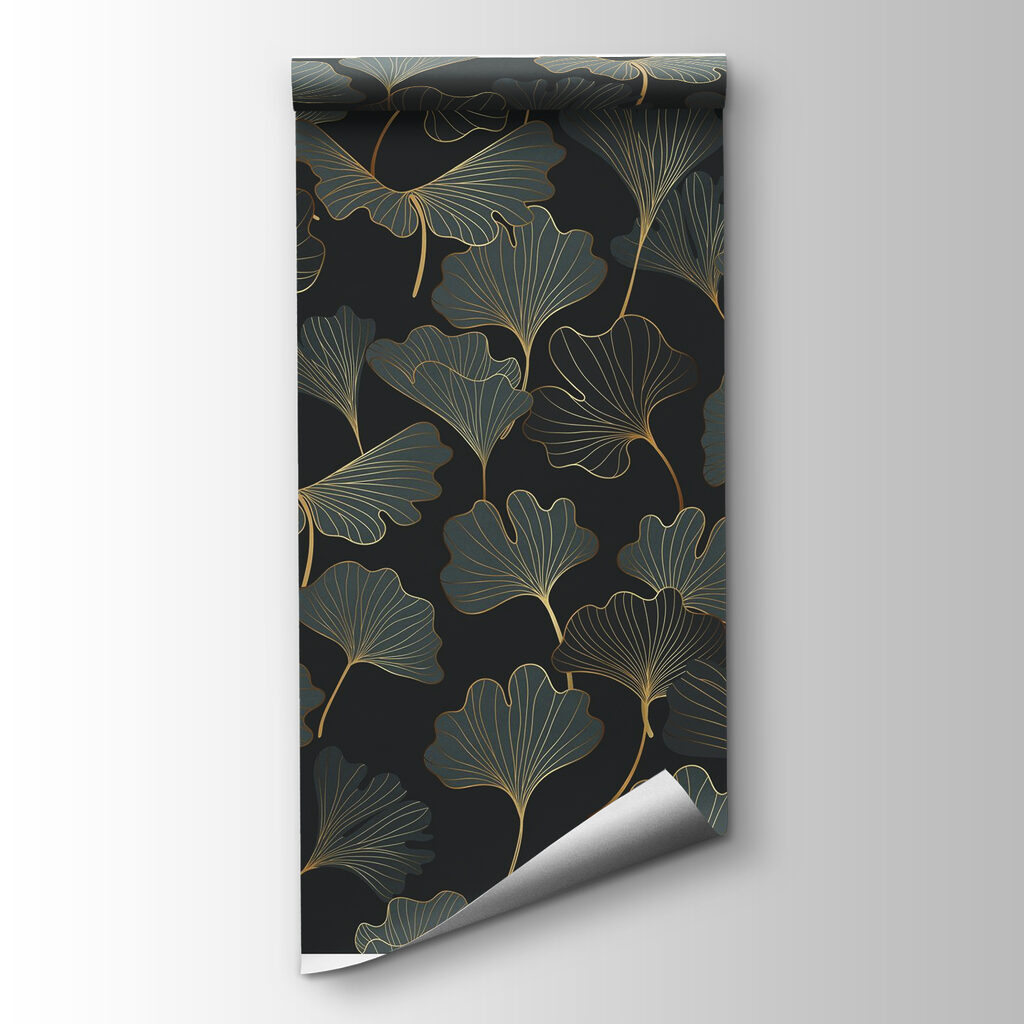 Feuilles sur fond noir — vue du produit