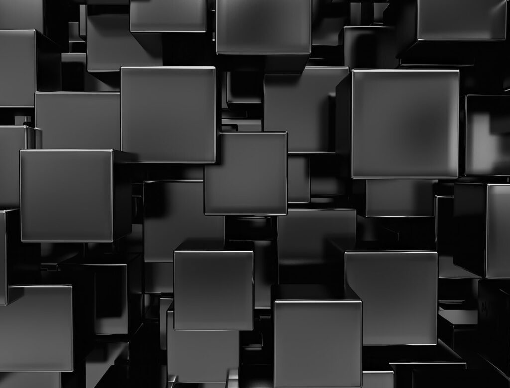 Cubes noirs — motif complet