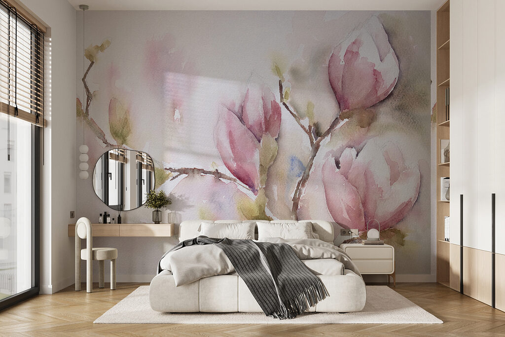 Rameaux de boutons roses — intérieur 11
