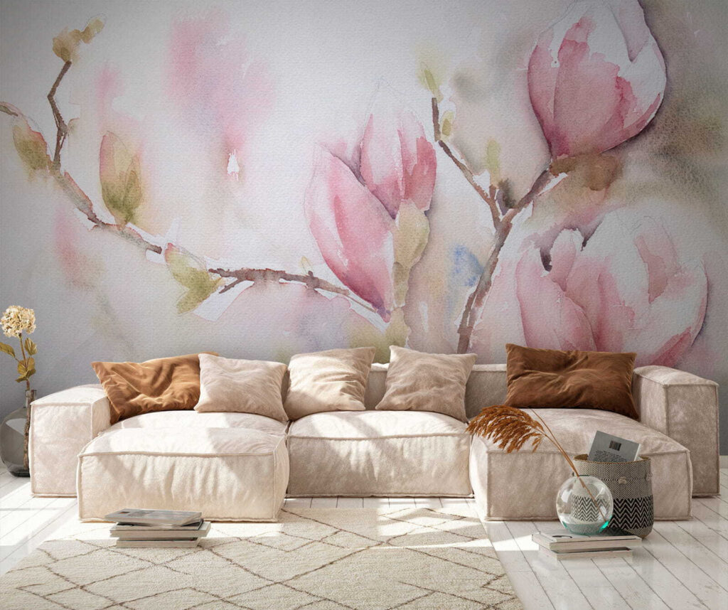 Rameaux de boutons roses — intérieur 6
