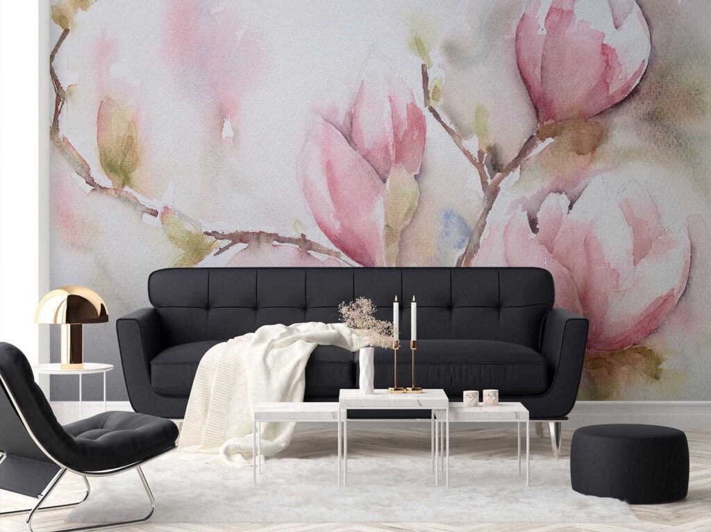 Rameaux de boutons roses — intérieur 7