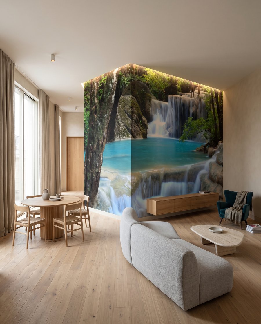 Ruisseau turquoise en cascades — intérieur 2