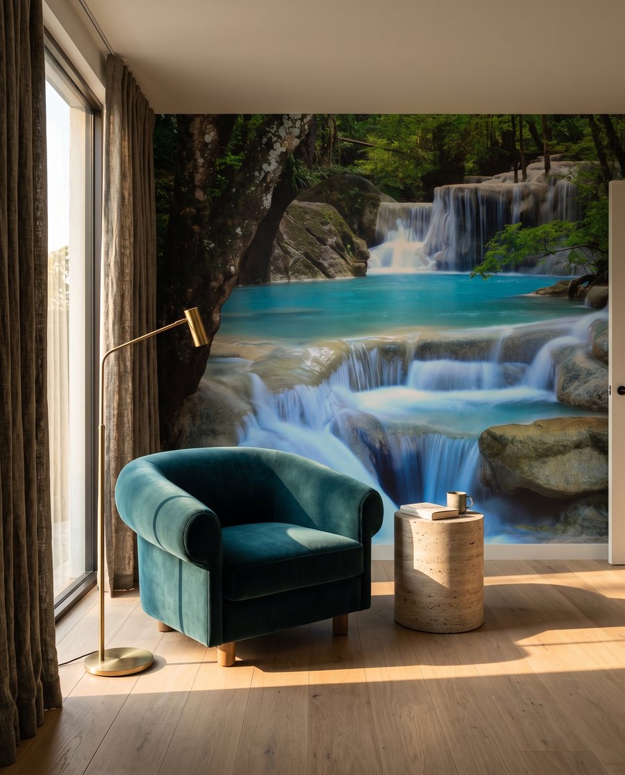 Ruisseau turquoise en cascades — intérieur 3