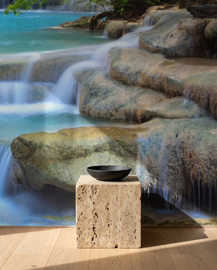 Ruisseau turquoise en cascades — intérieur 4