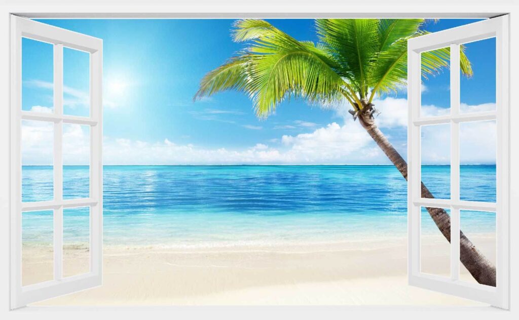 Ouverture sur la plage — motif complet