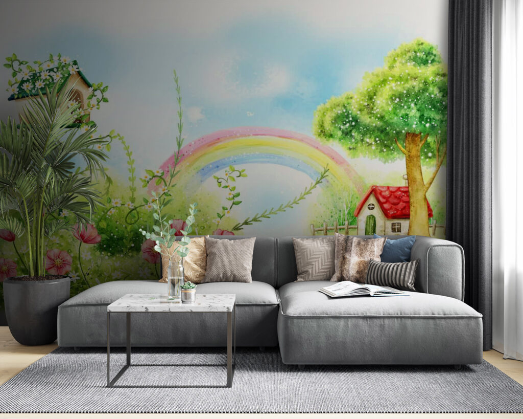 Arc-en-ciel et fleurs — intérieur 2
