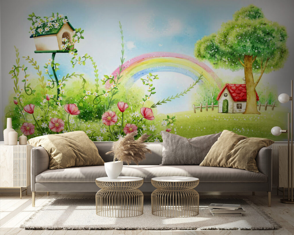 Arc-en-ciel et fleurs — intérieur 3
