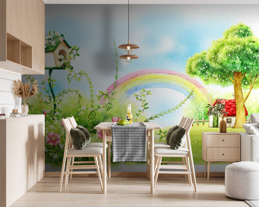 Arc-en-ciel et fleurs — intérieur 4