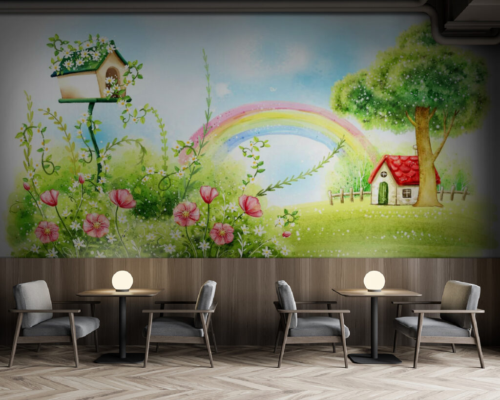 Arc-en-ciel et fleurs — intérieur 5