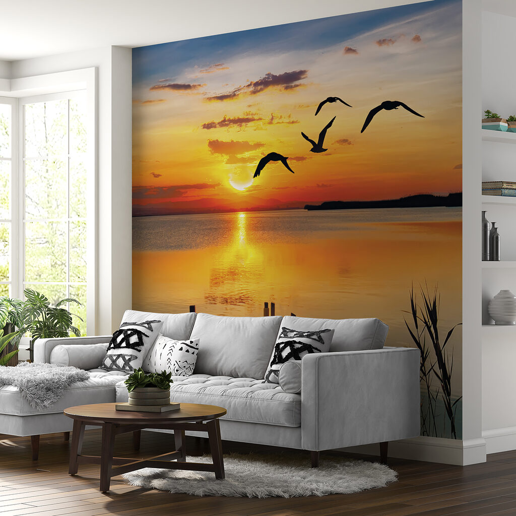 Oiseaux au-dessus du ponton — intérieur 6