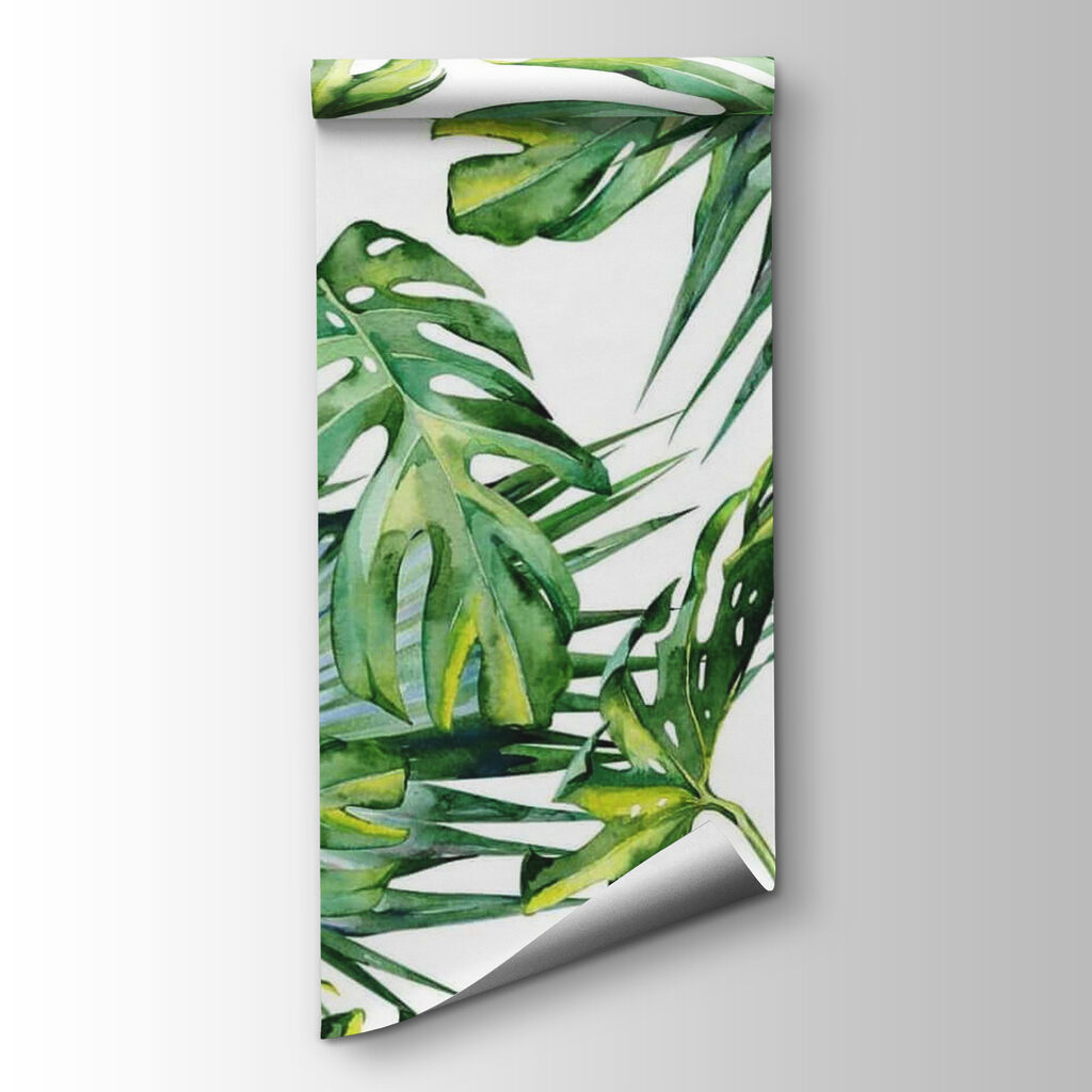 Feuilles tropicales vert vif — vue du produit
