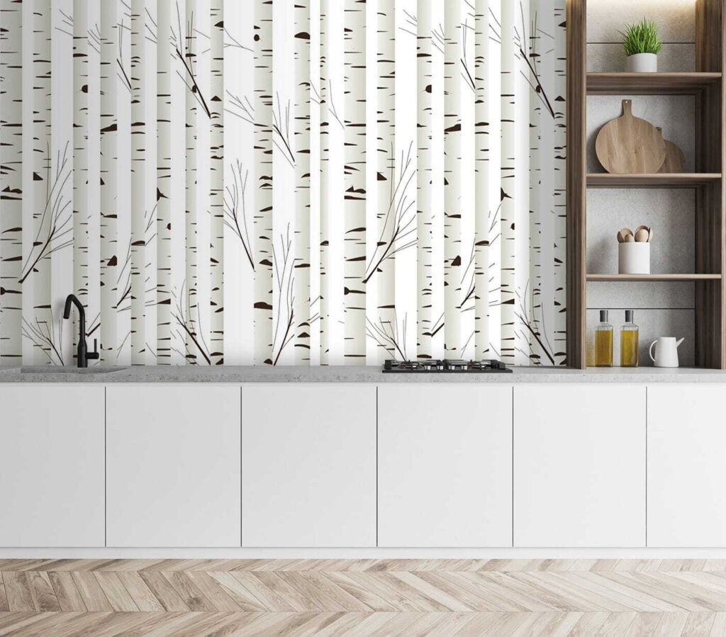 Troncs de bouleaux — intérieur 3
