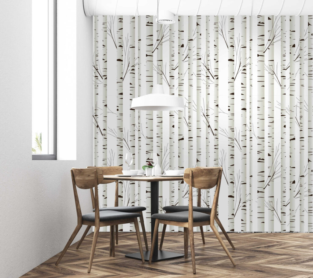 Troncs de bouleaux — intérieur 1