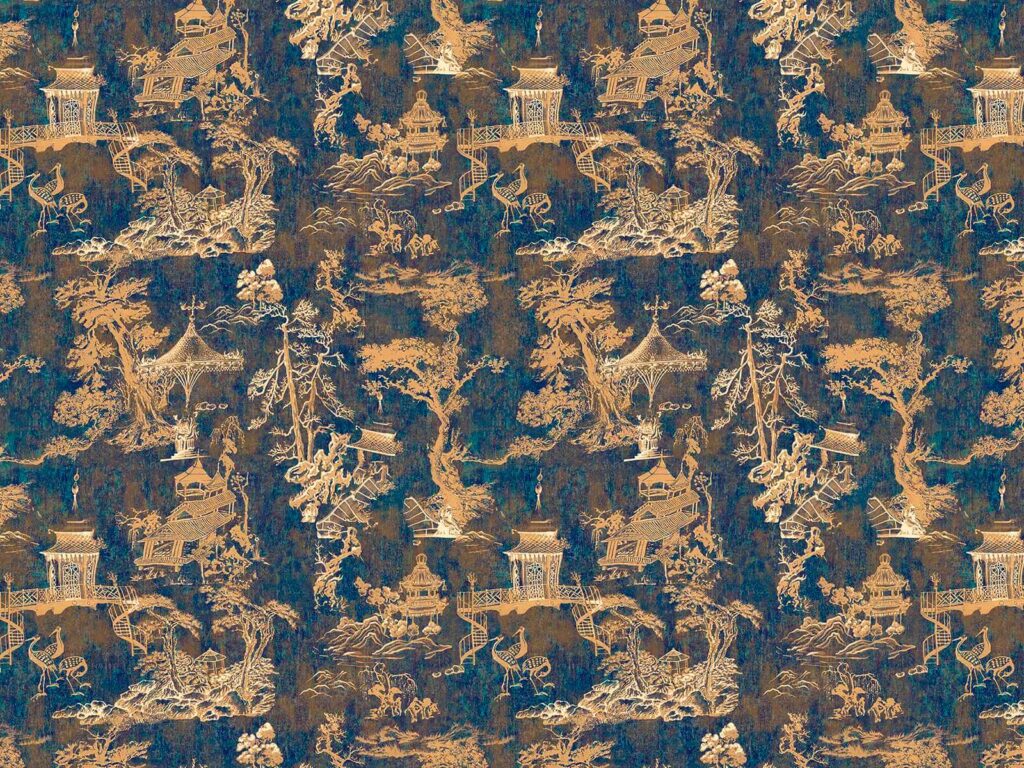 Nature et architecture — motif complet