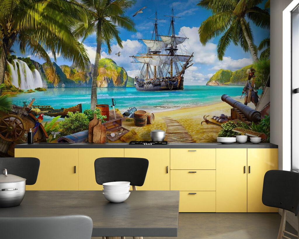 Baie des pirates dans un intérieur