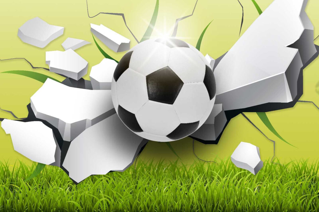 Ballon perçant le mur — motif complet