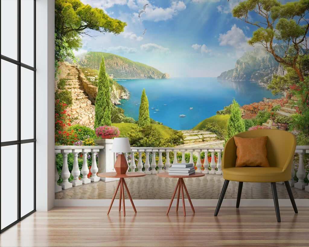 Balcon sur la baie dans un intérieur