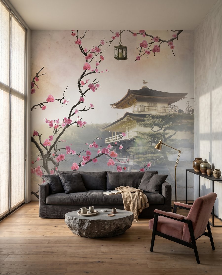 Fleurs autour du temple — intérieur 1