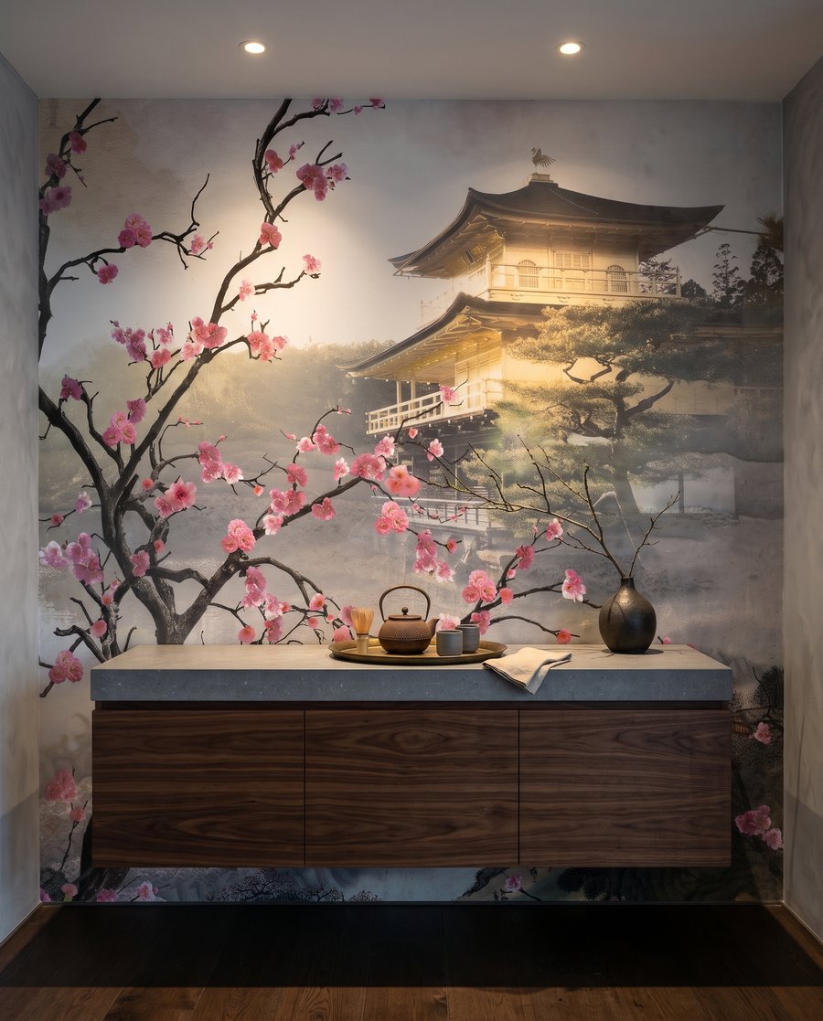 Fleurs autour du temple — intérieur 4