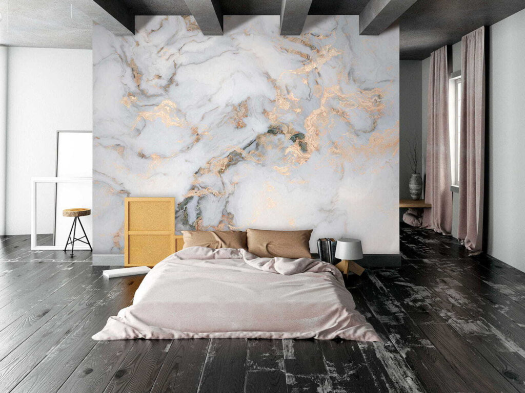 Marbre en mouvement dans un intérieur