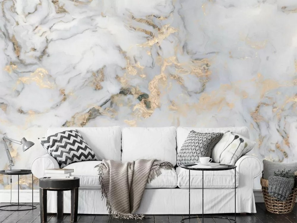 Marbre en mouvement dans un intérieur