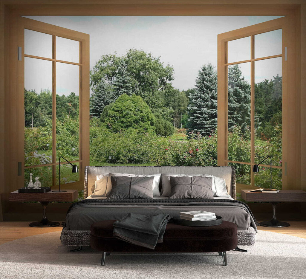 Fenêtre ouverte sur l’été dans un intérieur