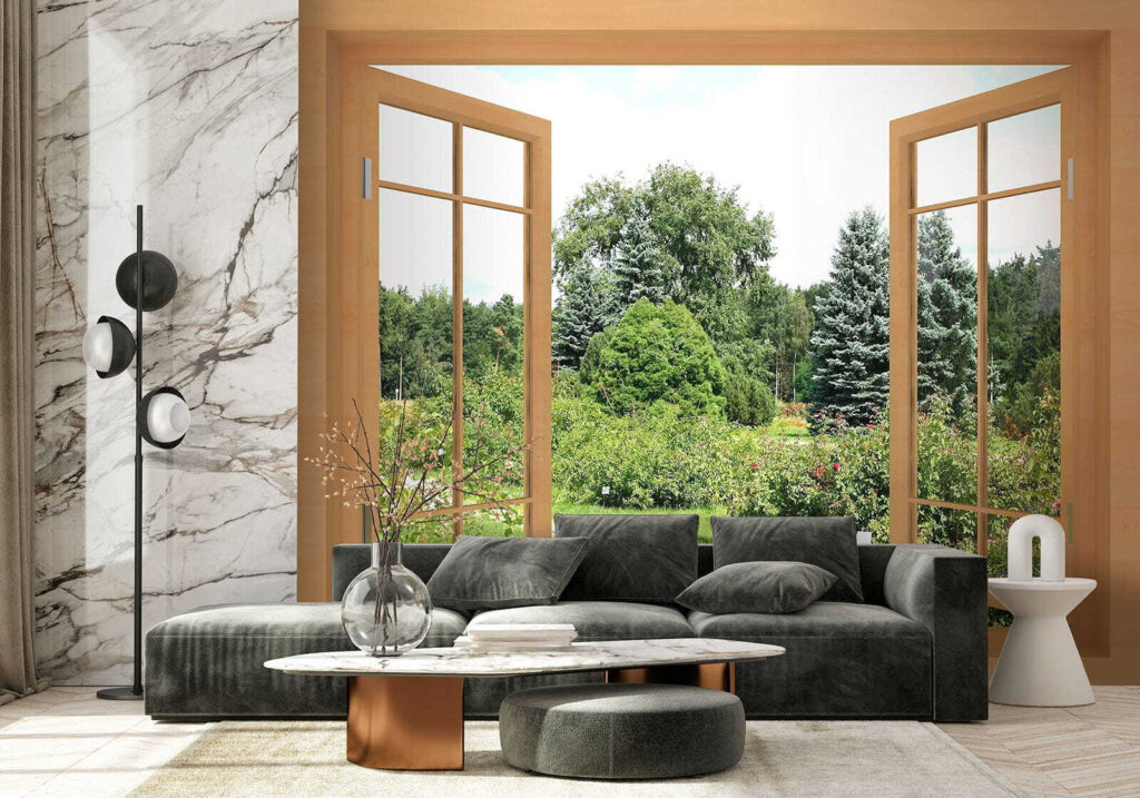 Fenêtre ouverte sur l’été dans un intérieur