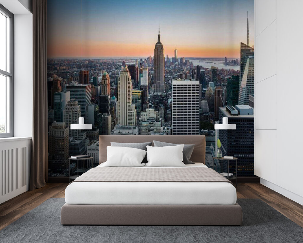 New York au crépuscule dans un intérieur
