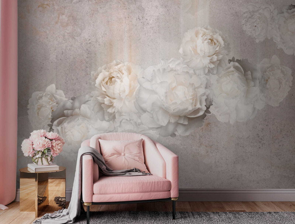 Silhouettes de fleurs blanches — intérieur 4