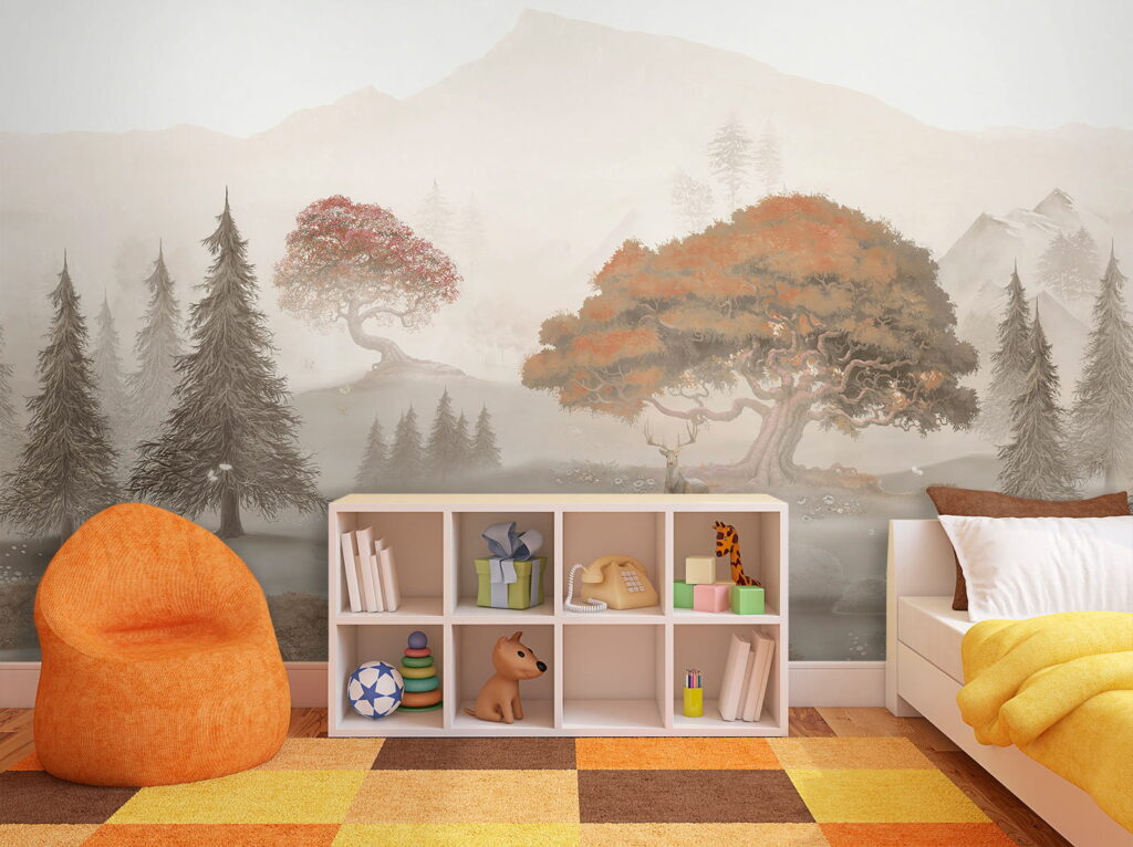 Forêt et montagnes lointaines — intérieur 3