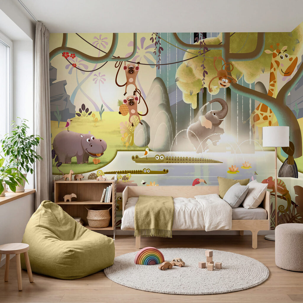 Jeux dans la jungle dans un intérieur
