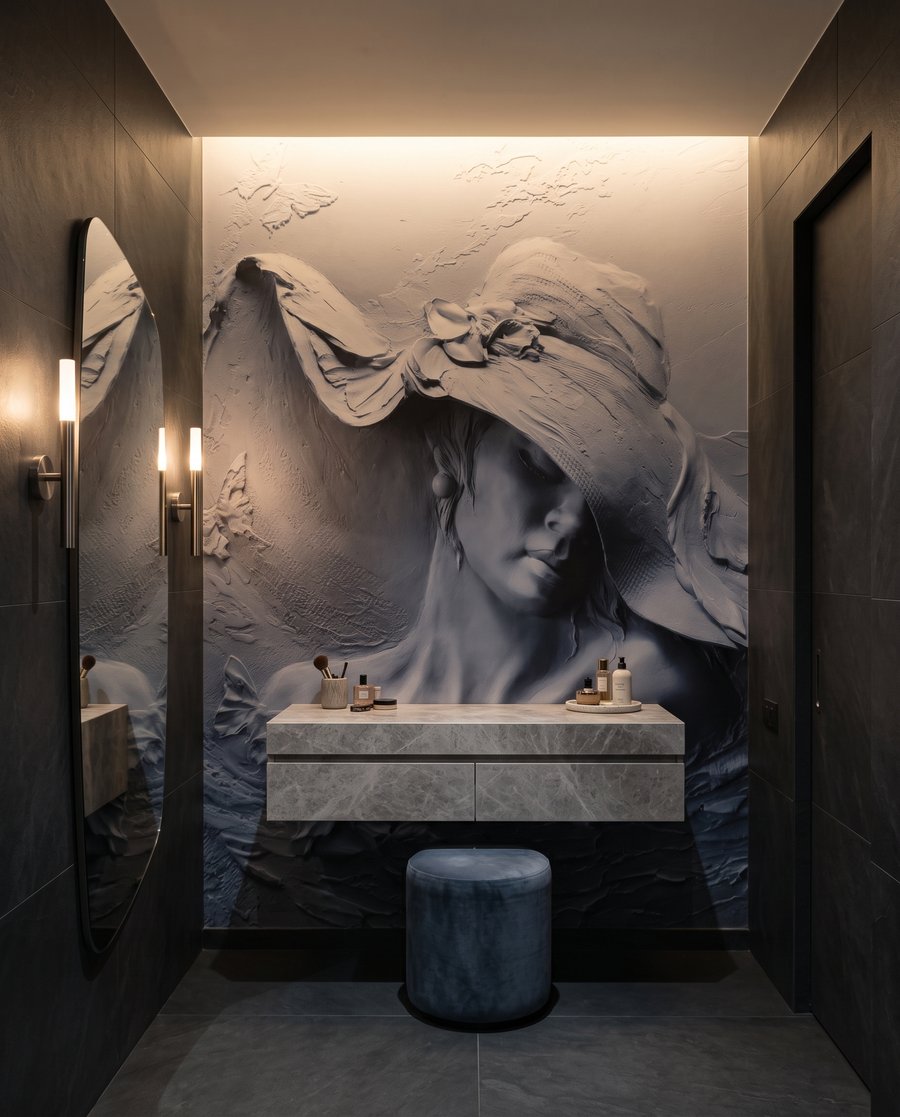 Femme au chapeau ondulé — intérieur 2