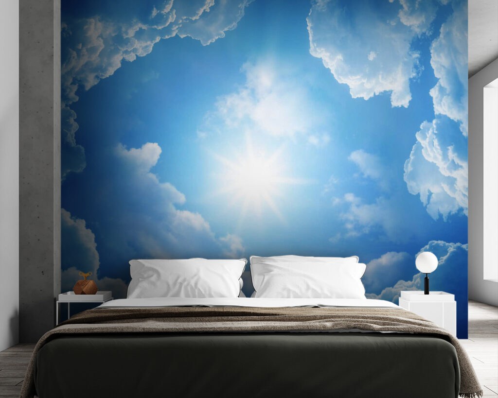 Soleil entre les nuages dans un intérieur