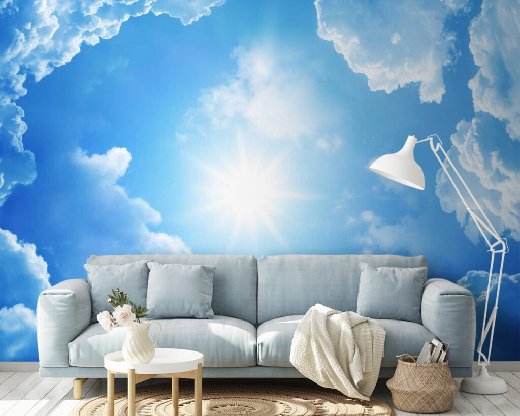 Soleil entre les nuages dans un intérieur