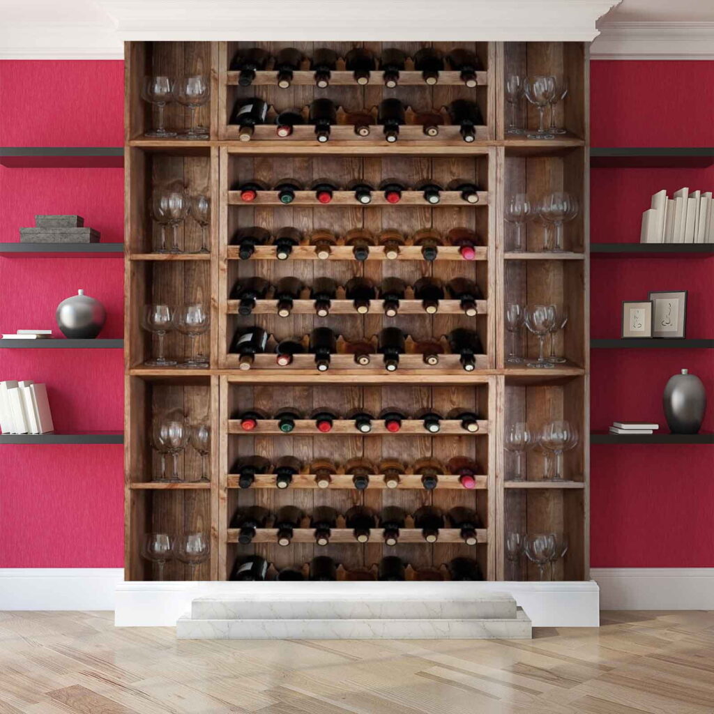 Vins de garde dans un intérieur