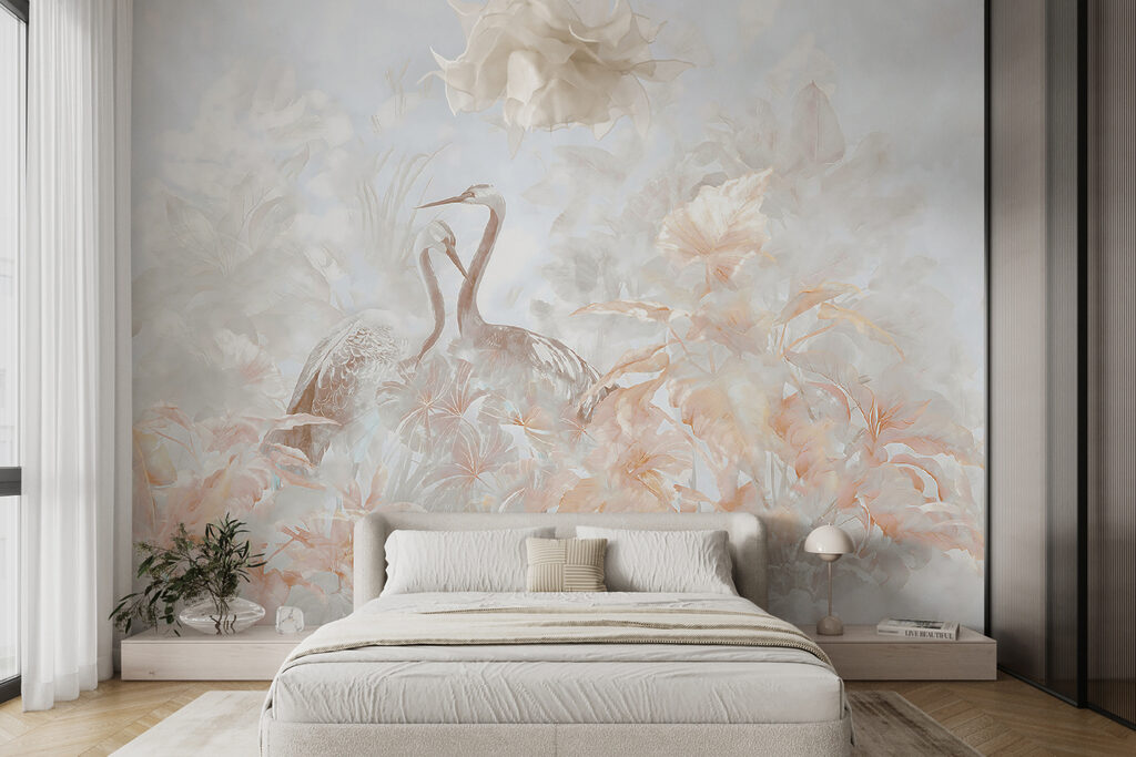 Parmi les fleurs douces dans un intérieur