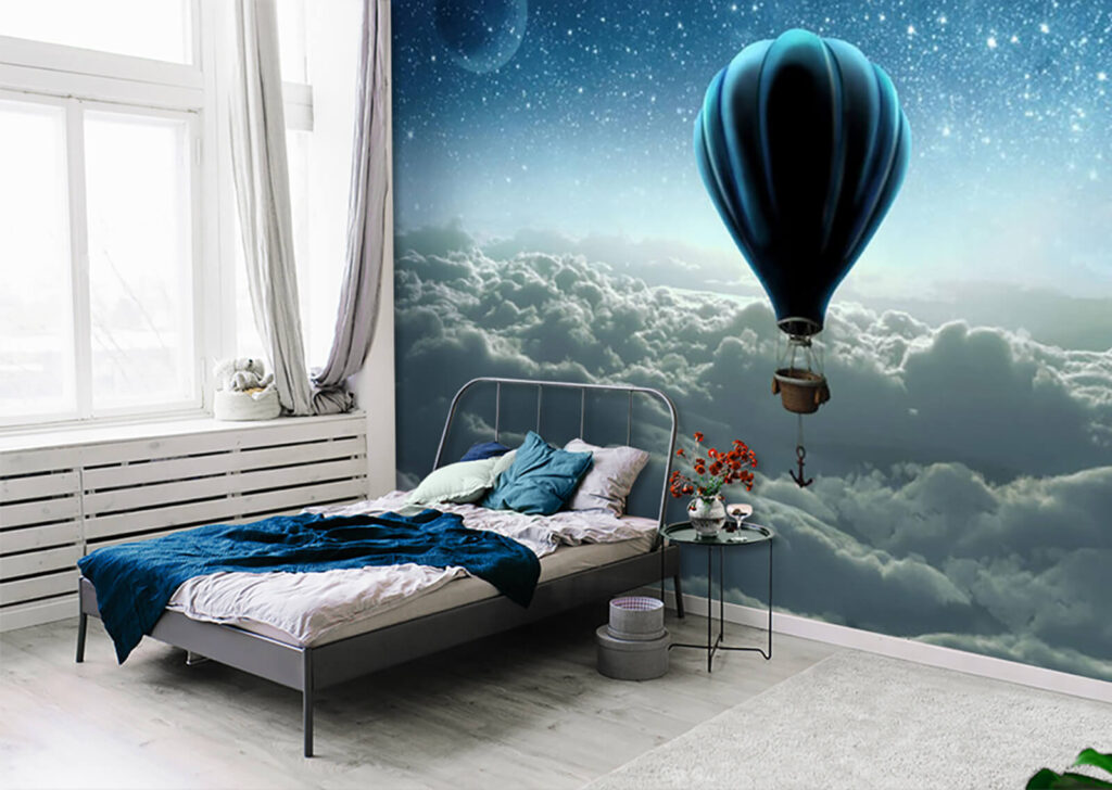 Montgolfière sous les étoiles dans un intérieur