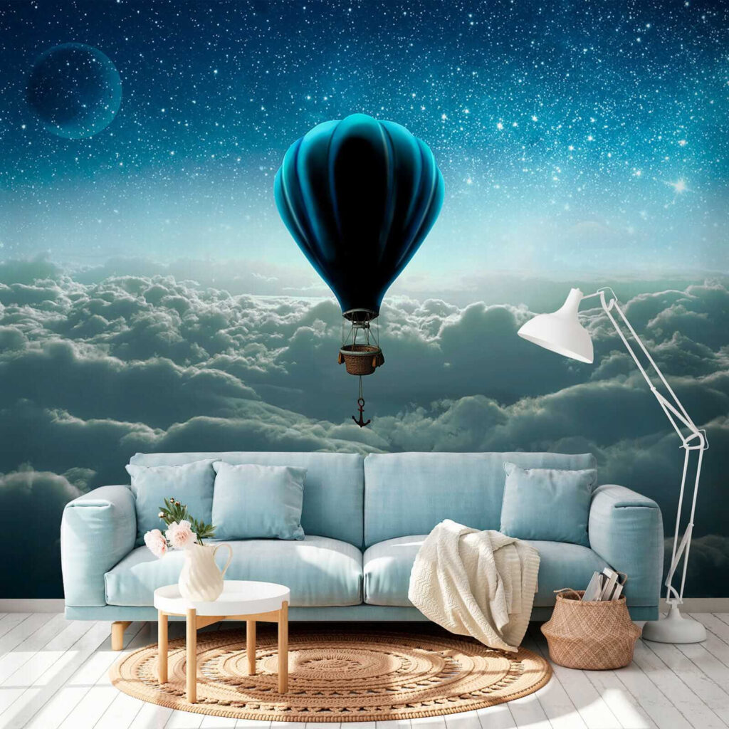 Montgolfière sous les étoiles dans un intérieur