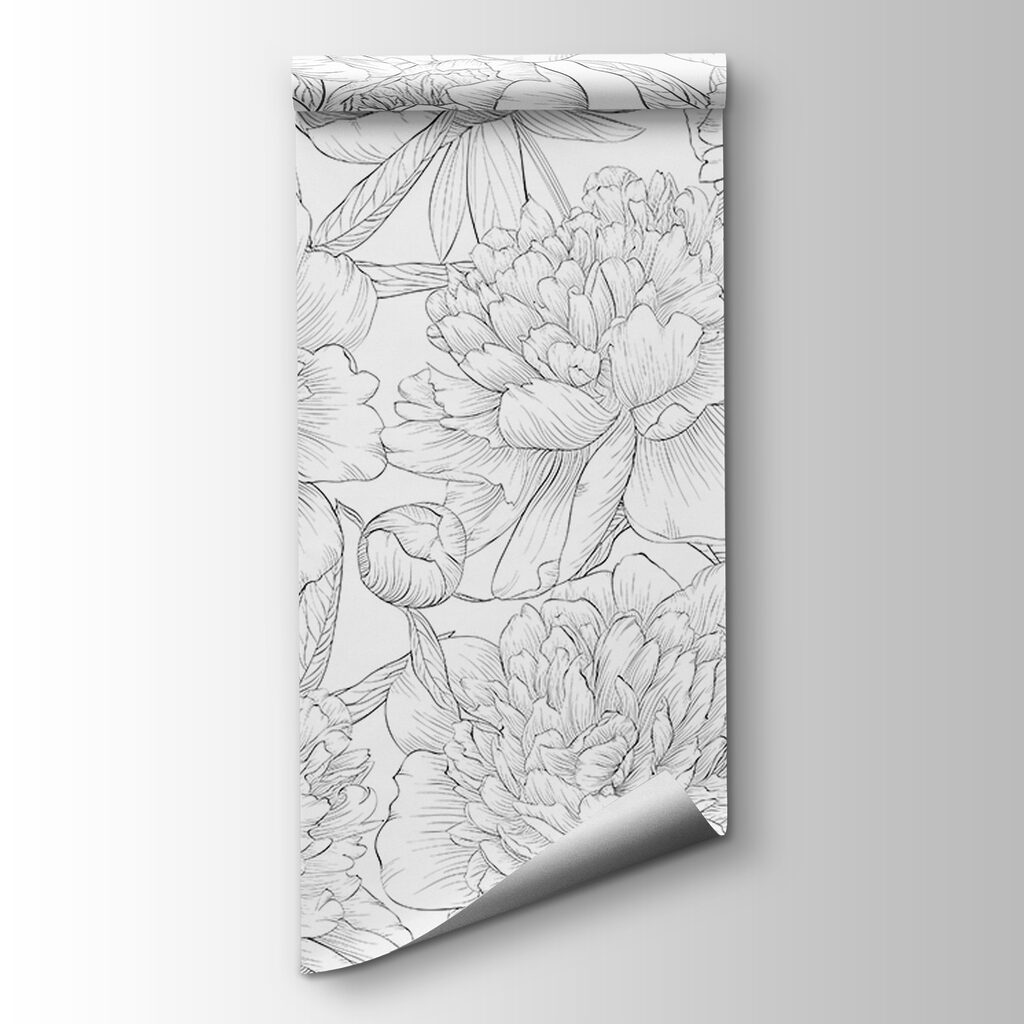 Motif floral au trait — vue du produit