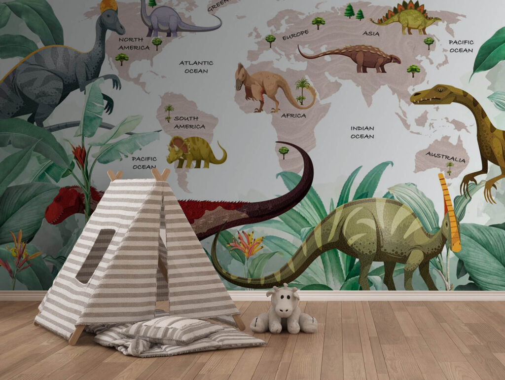 Expédition chez les dinosaures dans un intérieur